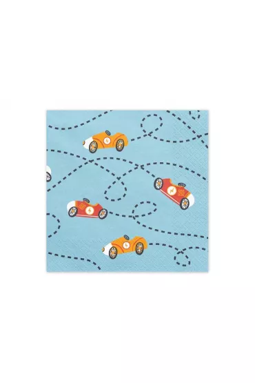 PartyDeco Serwetki Autka 33x33cm