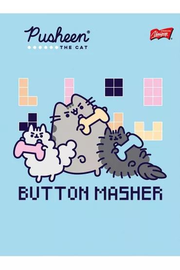 St. Majewski Zeszyt A5 laminowany Pusheen kratka 32 kartki
