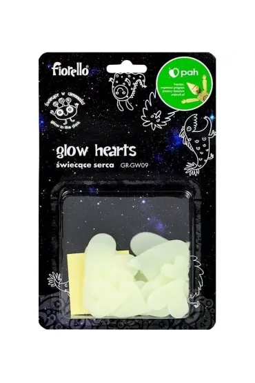 Ozdoby fluorescencyjne Serca Fiorello 24 szt.mix GR-GW09