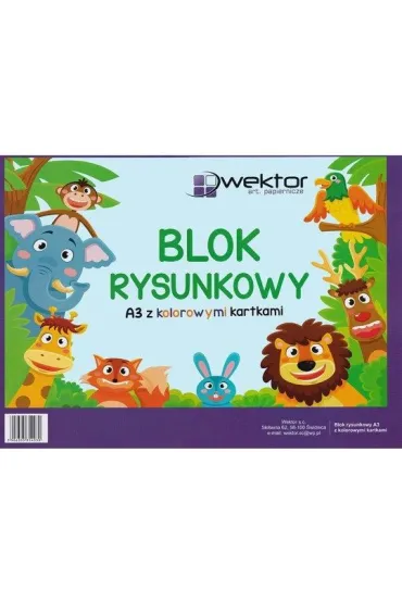 Blok rysunkowy A3 kolor 10 szt.