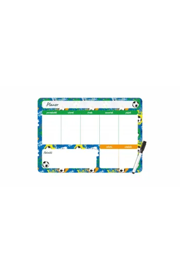 Planer magnetyczny 35x25 tygodniowy z nadrukiem football