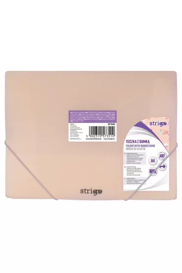 Strigo Teczka z gumk� A4 PP pastelowa morelowa