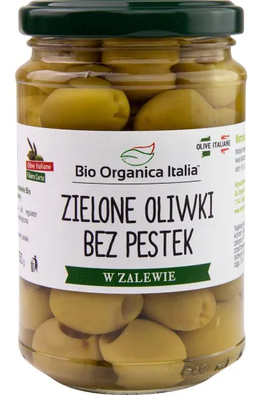 Biorganica Nuova Oliwki zielone bez pestek w zalewie (s�oik) 280 g Bio