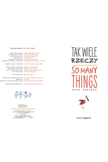 Tak wiele rzeczy. So Many Things - Maya  Hanisch