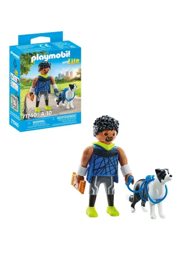 Playmobil My Life Biegacz z border collie 71740
