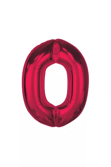 Godan Balon foliowy cyfra 0 czerwona Smart 92cm