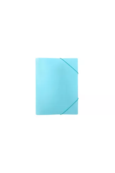 Biurfol Teczka A4 z gumk� PP pastel niebieski