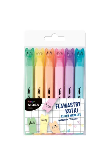 Derform Flamastry kotki 6 szt.