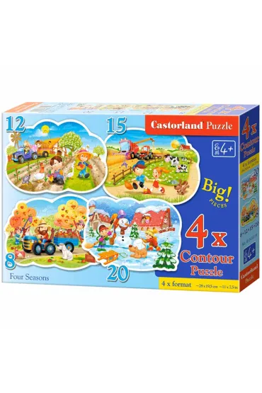 Puzzle maxi 4w1 - Cztery pory roku (8+12+15+20 el.) Castorland