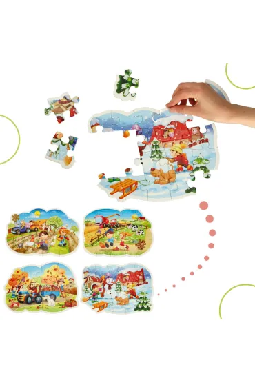 Puzzle maxi 4w1 - Cztery pory roku (8+12+15+20 el.) Castorland