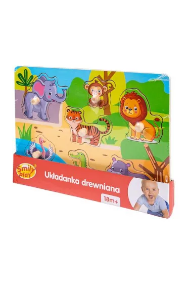 Uk�adanka drewniana ZOO 7 el. Smily Play