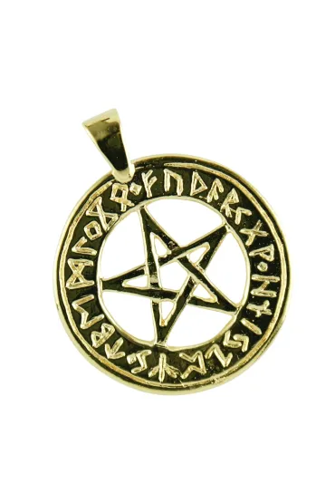 Sotis Pentagram runiczny Ag925 + Au 24kar, 5,1g