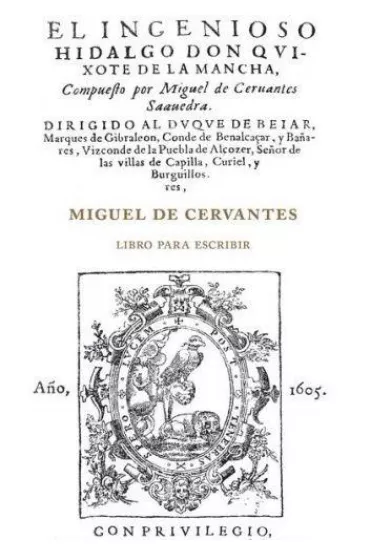 Miguel de Cervantes. Libro para escribir