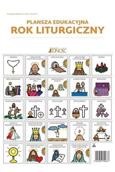 Plansza edukacyjna Rok liturgiczny z symbolami PCS