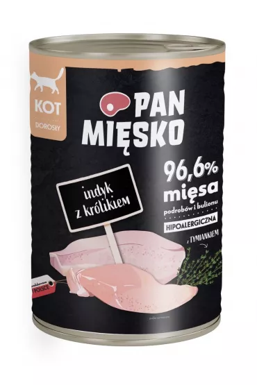 Pan Misko Karma mokra dla kota Indyk z krlikiem 400 g