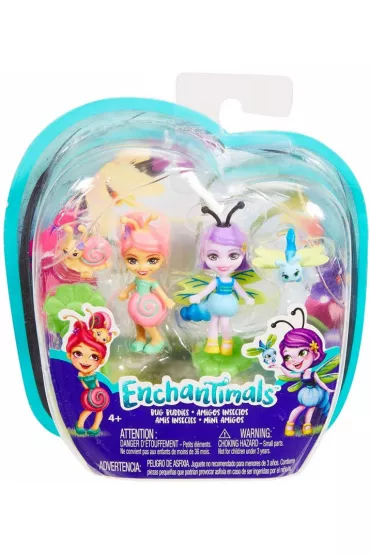 EnchanTimals - Lalki Ma�e przyjaci�ki 2-pak Kwitn�cy Ogr�d Saxon Snail i Dara Dragonfly Mattel