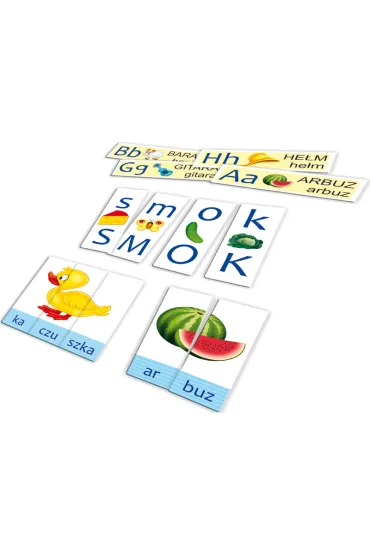 Puzzle Litery wyrazy sylaby Adamigo