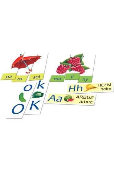 Puzzle Litery wyrazy sylaby Adamigo