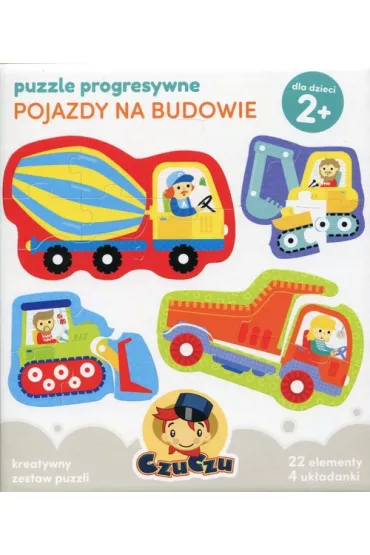 Puzzle progresywne Pojazdy na budowie Bright Junior Media