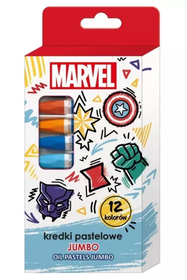 Beniamin Kredki pastelowe jumbo Avengers 12 kolor�w