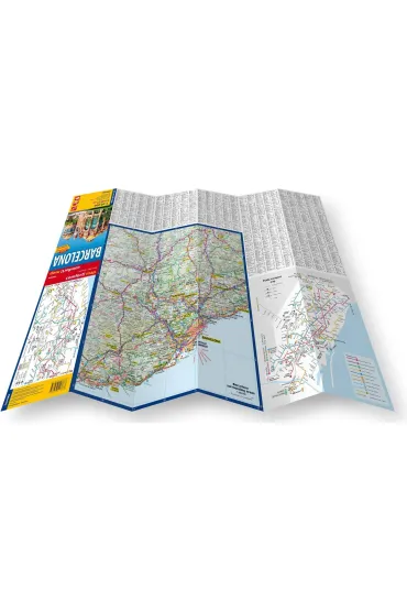 Barcelona city street map 1:20 000 laminat 2025