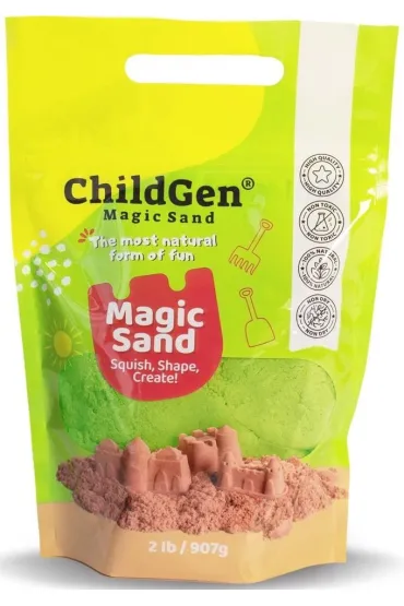 Piasek do formowania naturalny zielony 907g ChildGen