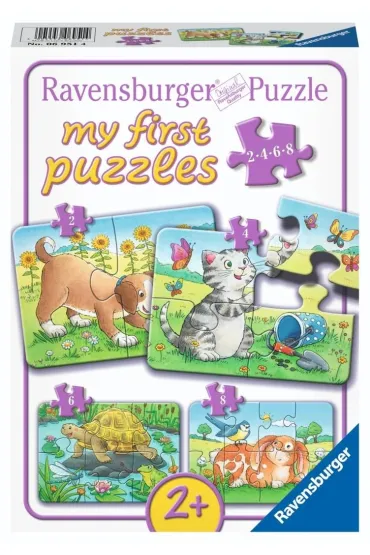 Puzzle 2/4/6/8 Cute Pets Ravensburger