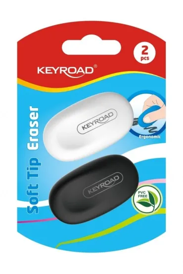 Keyroad Gumka do �cierania Soft Tip 2 szt MIX