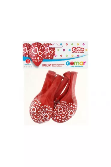 Godan Balony Premium Serduszka 5 szt.