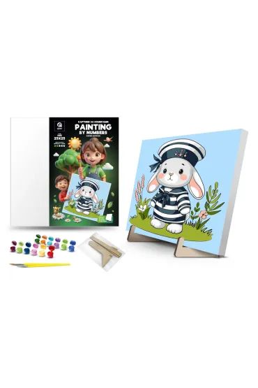 Malowanie po numerach - Sailor Bunny 25x25cm Qbee