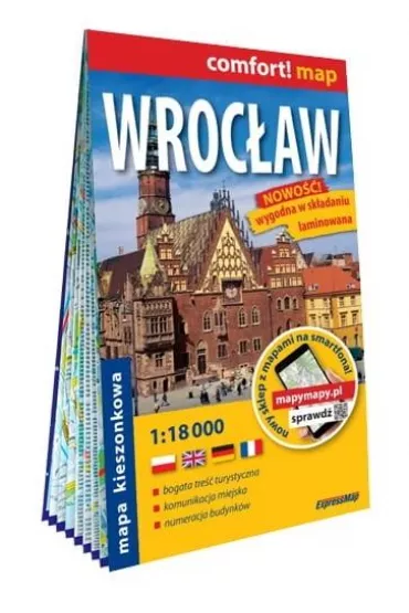 Comfort! map Wroc�aw 1:18 000 mapa kieszonkowa