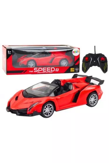 Auto sportowe RC 1:18 czerwone LeanToys