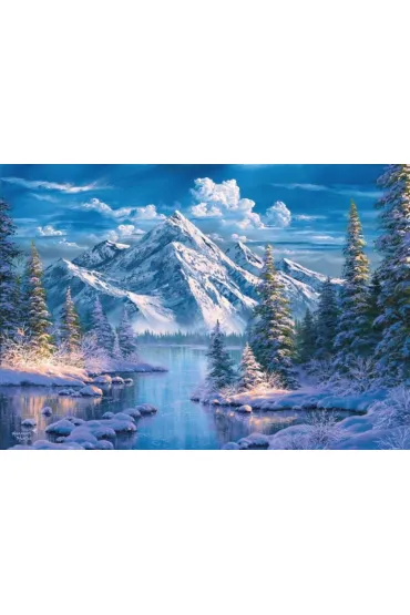 Norimpex Diamentowa mozaika - G�ra i rzeka zima 40x30cm