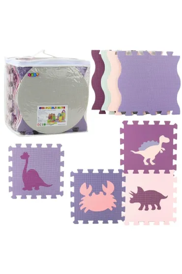 Puzzle mata edukacyjna Pianka EVA r�-fiolet 25 szt LeanToys