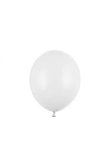 PartyDeco Balony Strong Pastel Pure White 30cm