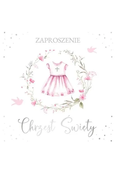 Armin Style ZAPROSZENIE CHRZEST 130X130 Z KOP AS ZP-103 OP10