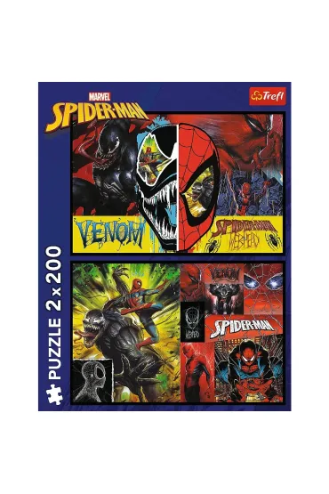 Puzzle 2x200 el. Dzie� i noc Spidermana Trefl