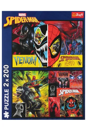 Puzzle 2x200 el. Dzie� i noc Spidermana Trefl
