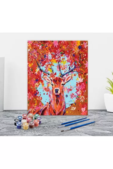 Twoje Hobby Malowanie po numerach. Jele w kwiatach 40 x 50 cm