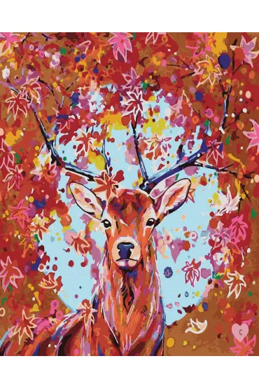 Twoje Hobby Malowanie po numerach. Jele w kwiatach 40 x 50 cm