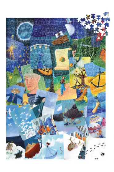 Puzzle 1000 el. Dixit: Blue MishMash z unikatow� kart� do gry Rebel - Marie Cardouat