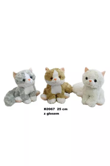 Pluszak Kot z g�osem 24cm Siedz�cy SUN-DAY K0967