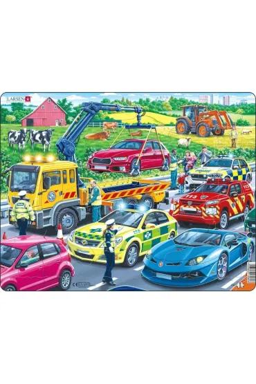 Puzzle 26 el. Pojazdy ratunkowe na autostradzie Larsen