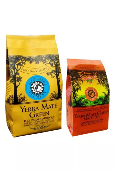 Mate Green Yerba Mate: Fitness + Mas Energia Guarana Zestaw 400 g + 200 g