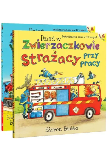 Pakiet - Dzie� w Zwierzaczkowie: Stra�acy przy pracy /, Wyruszamy poci�gami z Kocurkami - Sharon Rentta