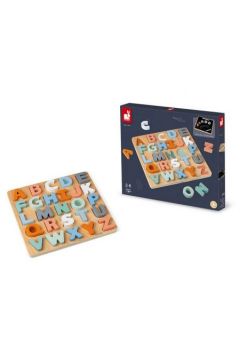 Drewniane puzzle Alfabet 3D z tablic Sweet Cocoon Janod