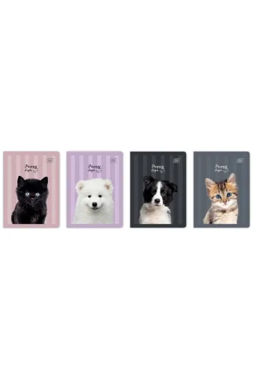 Interdruk Zeszyt A5 UV Puppy Sign trzy linie, 70g 32 kartki 10 szt.