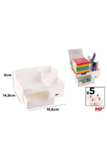 Mp Main Paper Organizer na biurko z szufladk� bia�y