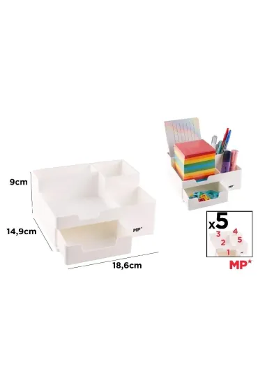 Mp Main Paper Organizer na biurko z szufladk� bia�y