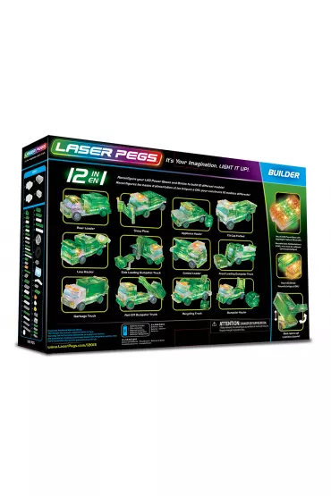 Klocki. Laser Pegs. Garbage Truck 12 w 1